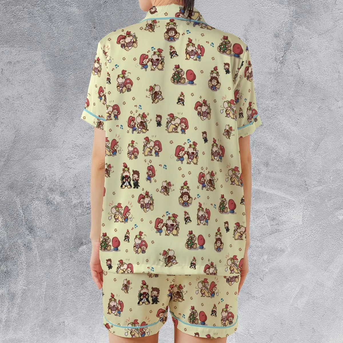 Satin Short-Sleeve Pajamas Set - S3W2SAS1