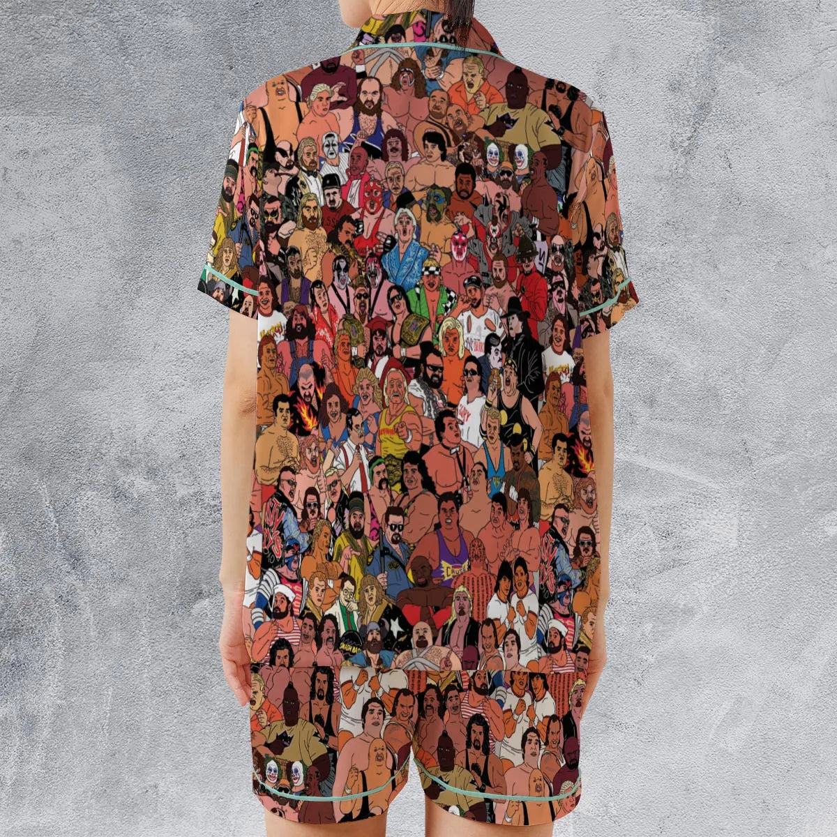 Satin Short-Sleeve Pajamas Set - UY5JBZZE