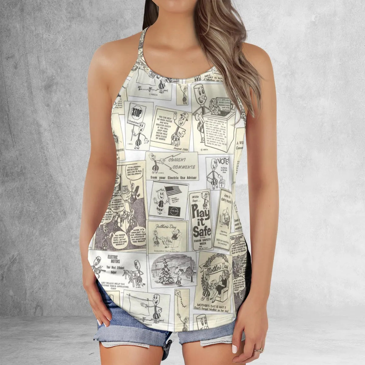 Criss Cross Tank Top - XRZJ72T1