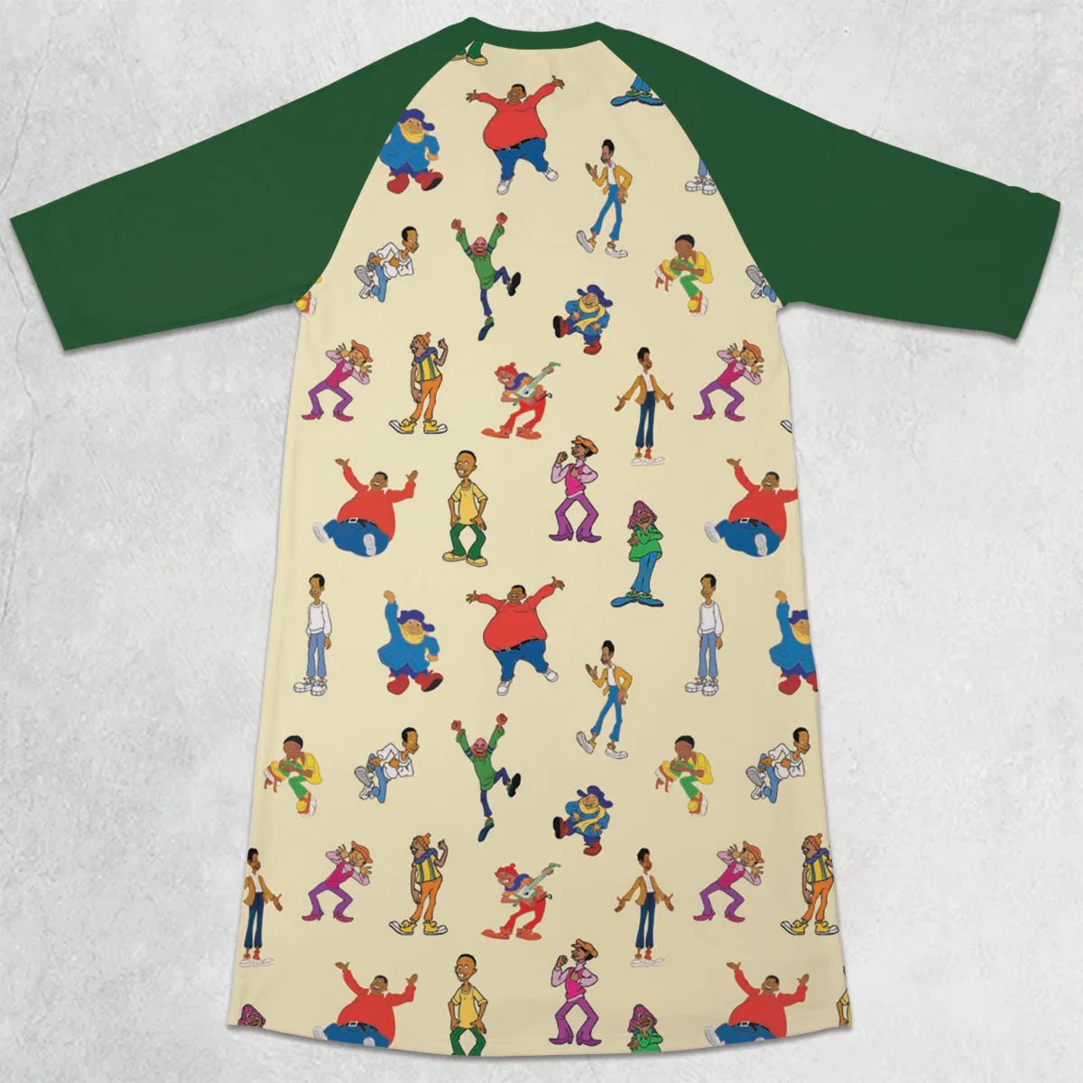 3/4 Sleeve Raglan Dress - VKE9AC2H