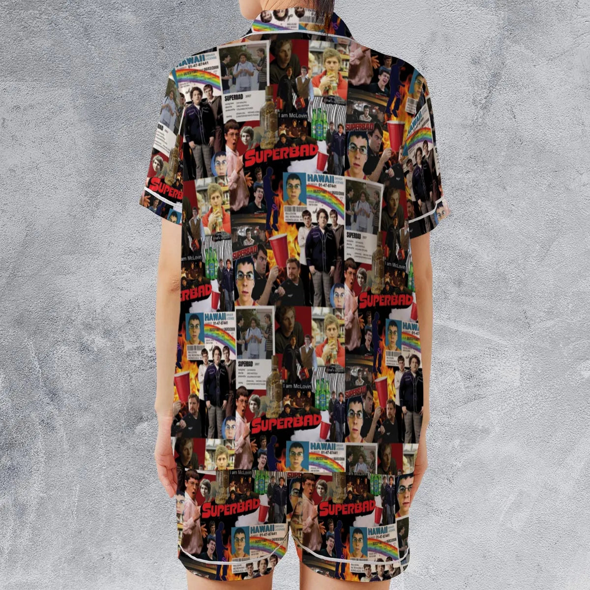 Satin Short-Sleeve Pajamas Set - G2JEUZEC