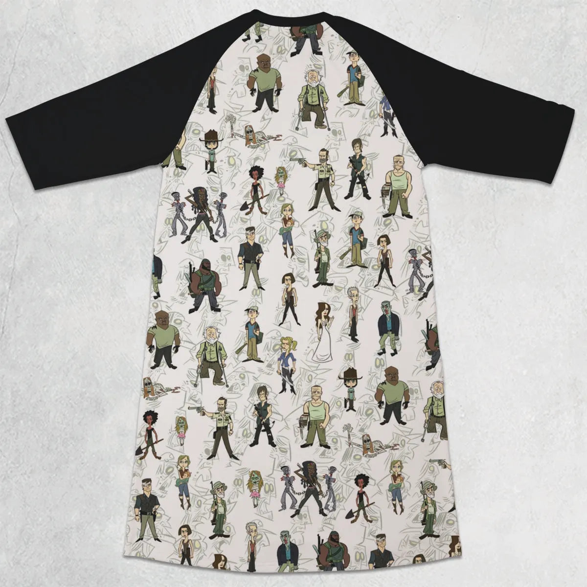 3/4 Sleeve Raglan Dress - QNDCU7D1