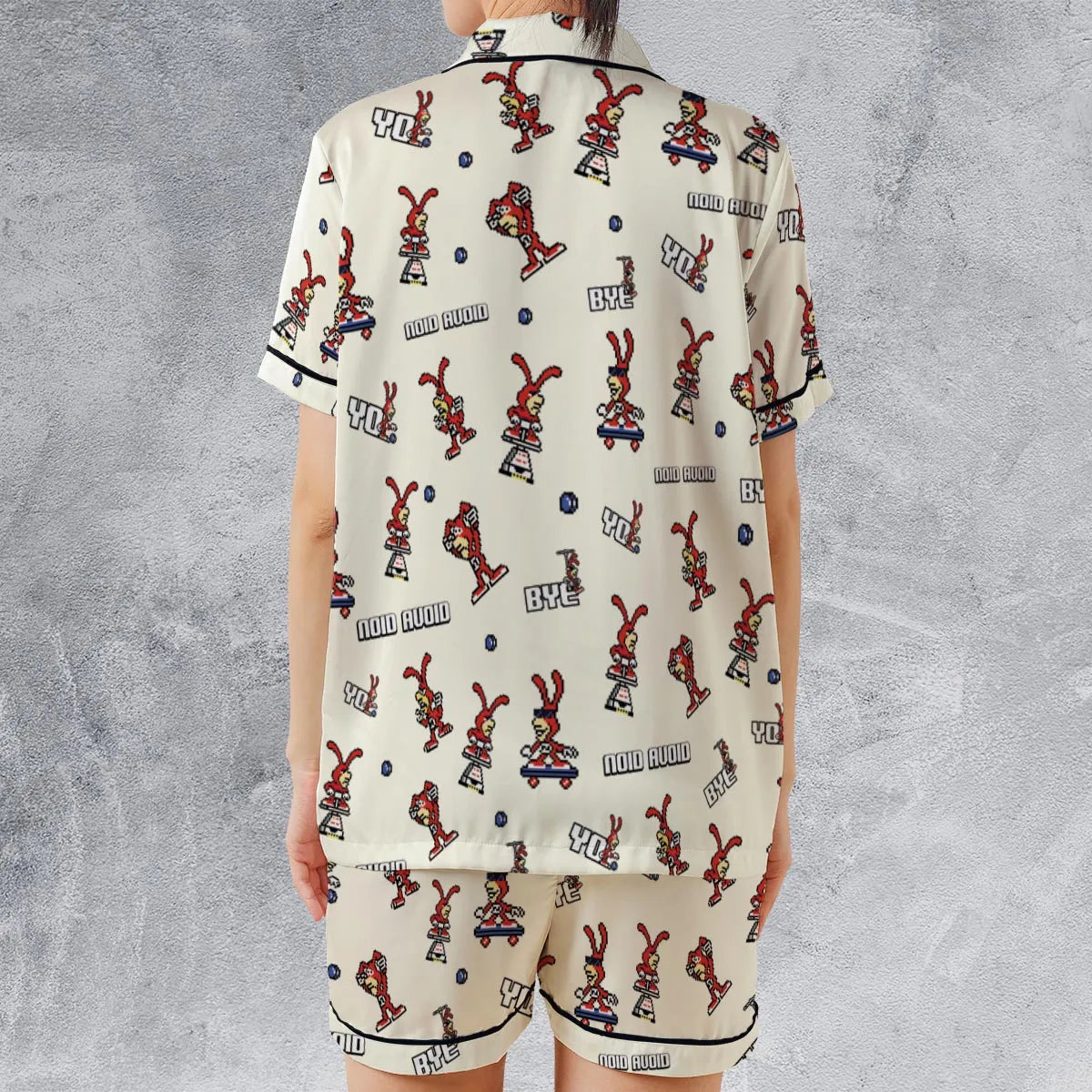 Satin Short-Sleeve Pajamas Set - YQ37JQVN