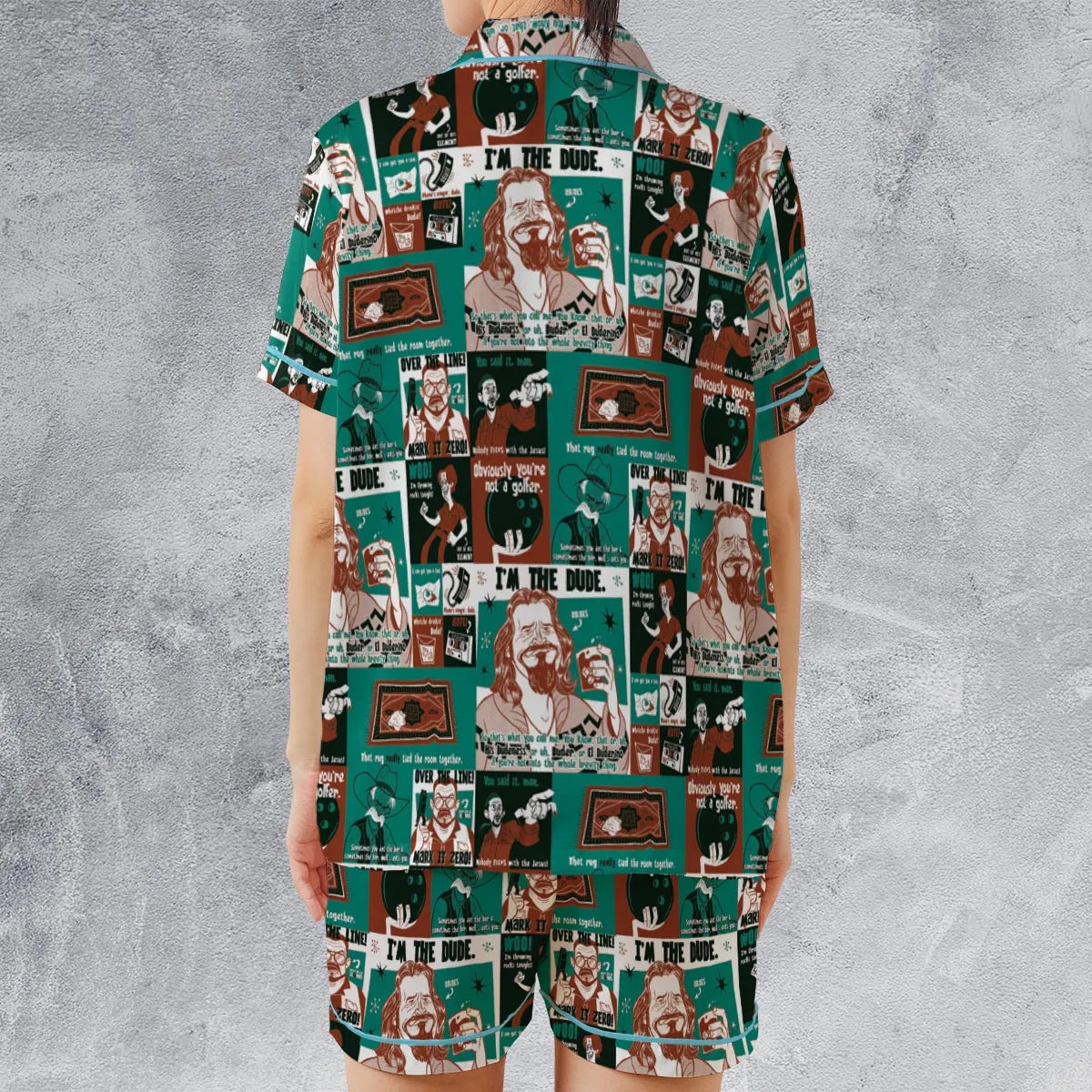 Satin Short-Sleeve Pajamas Set - 37JW46KF