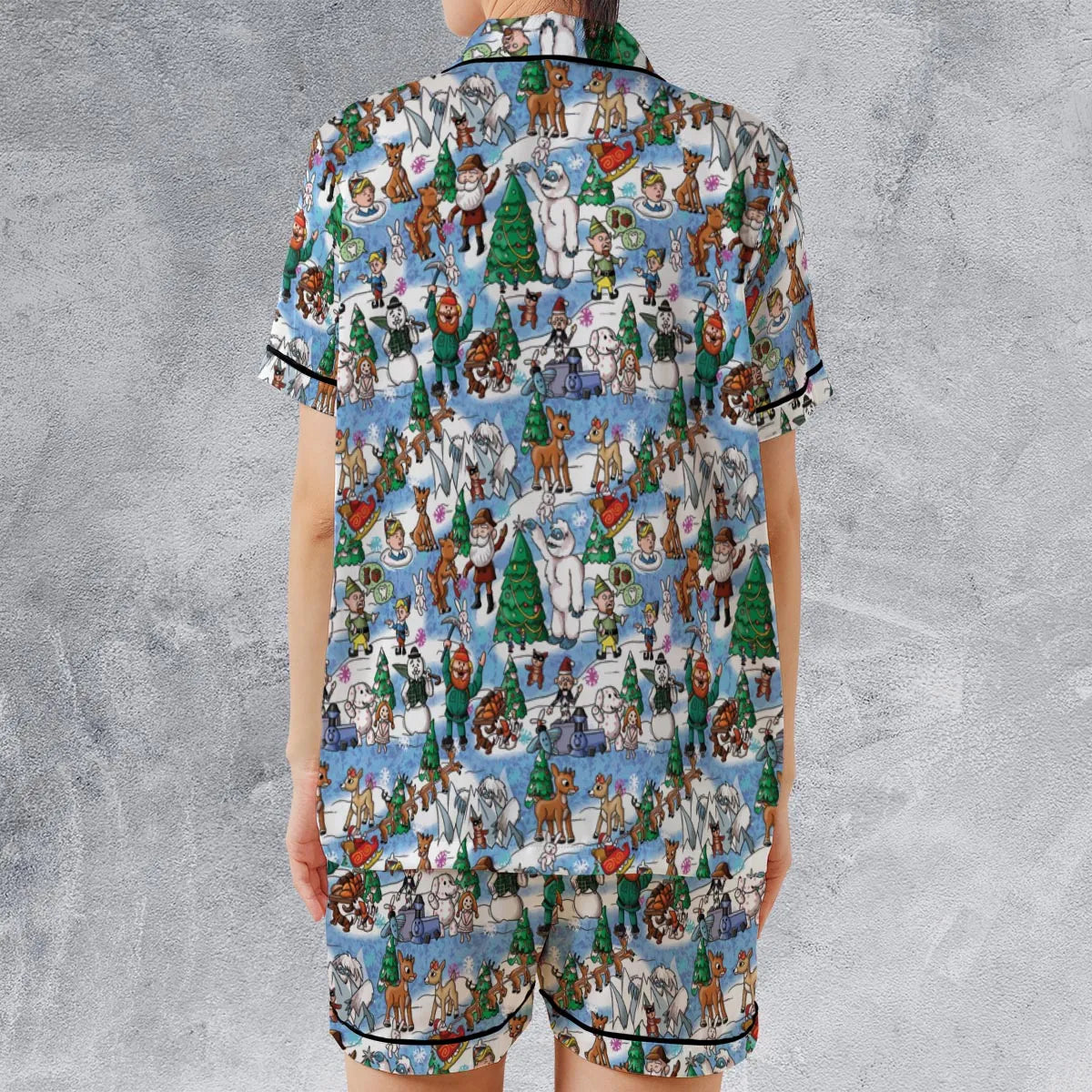 Satin Short-Sleeve Pajamas Set - M7KJDP9Z