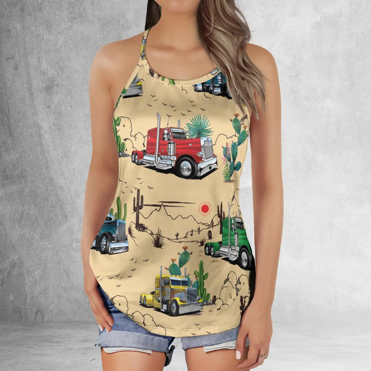 Criss Cross Tank Top - WTP1FGZH