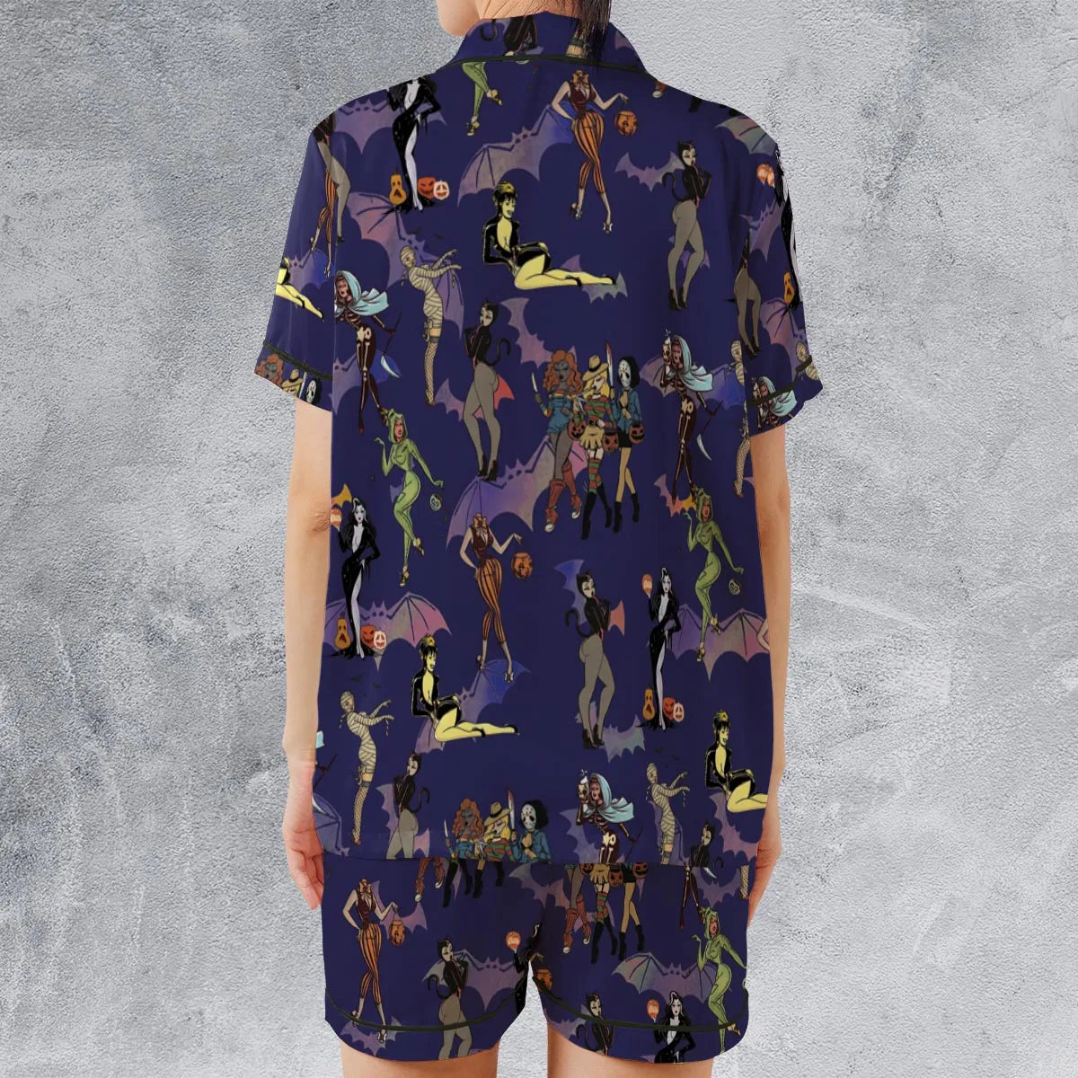 Satin Short-Sleeve Pajamas Set - ZRWLZEUV