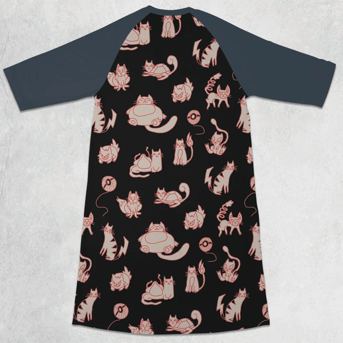 3/4 Sleeve Raglan Dress - E7KX1UL5