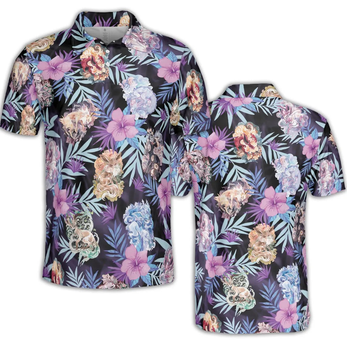 AOP Men/Women Polo Shirt - L1B8QQG5