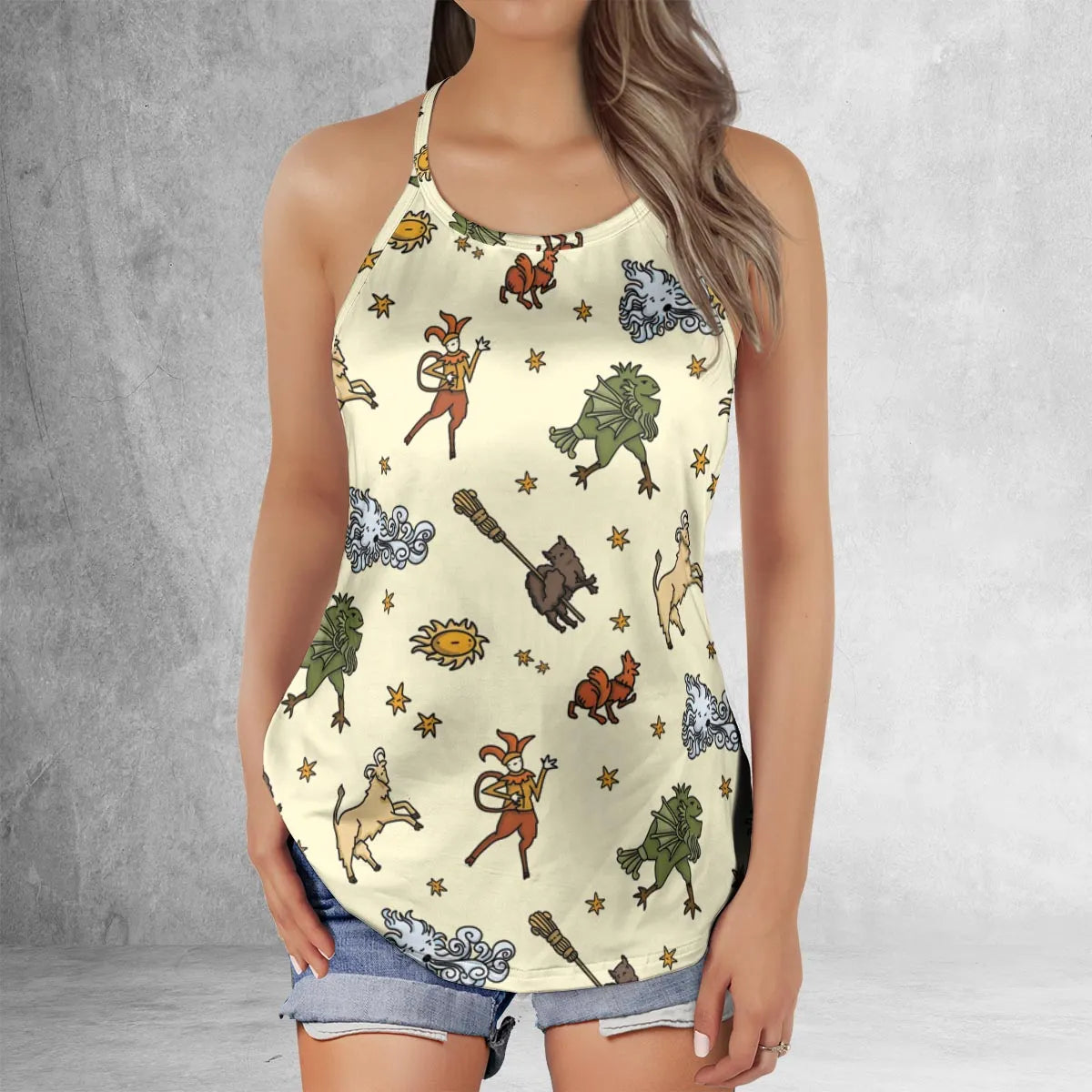 Criss Cross Tank Top - WWMQD5LA