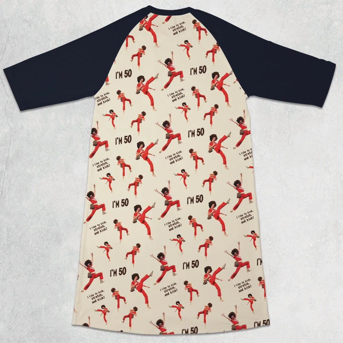 3/4 Sleeve Raglan Dress - XL2J6878
