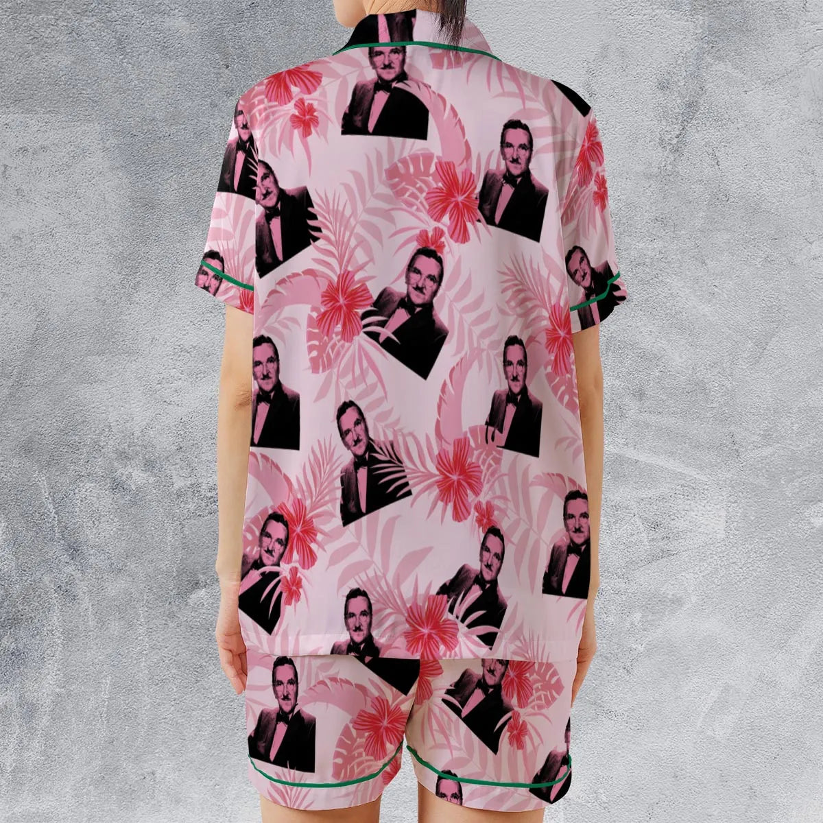 Satin Short-Sleeve Pajamas Set - XBQBD4JK