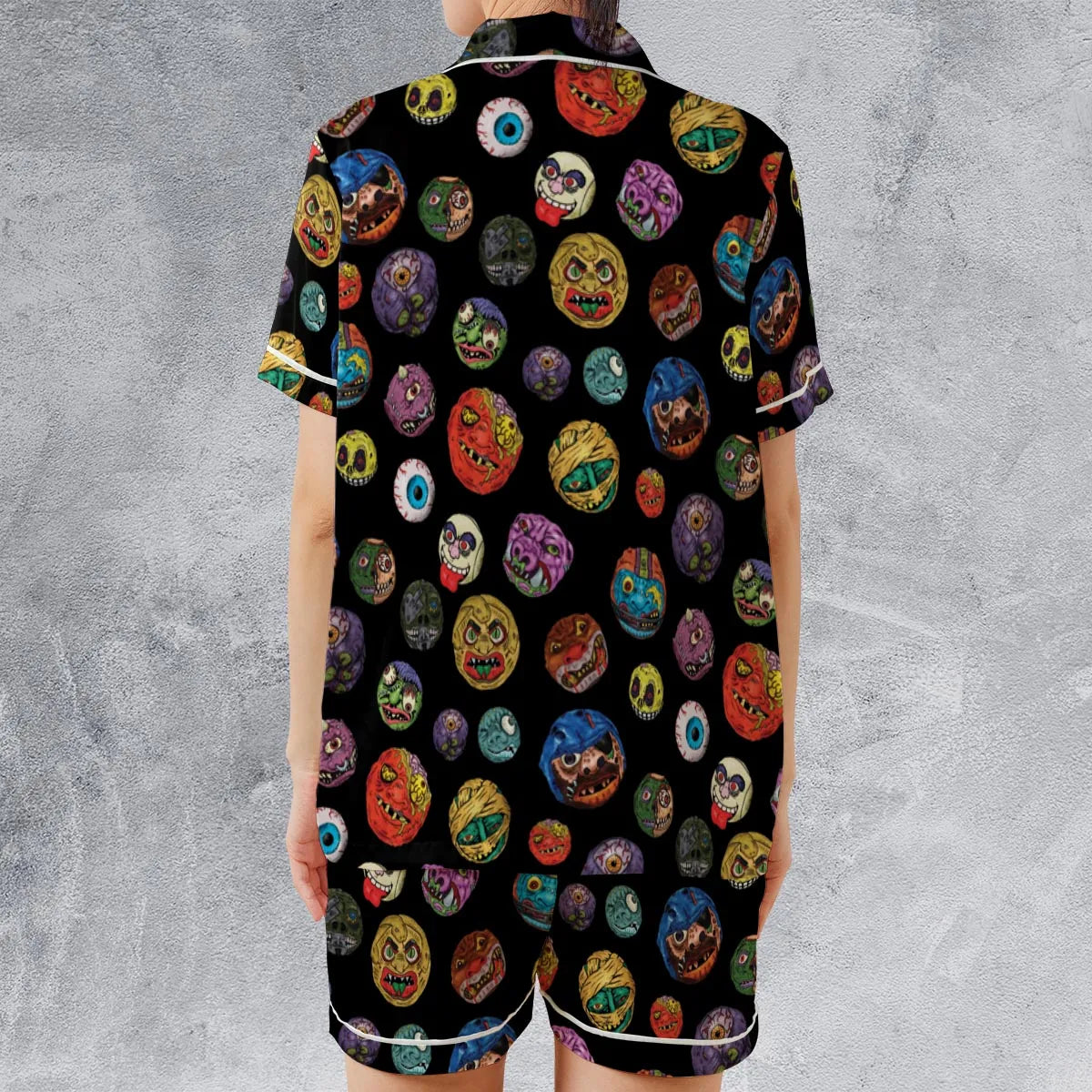 Satin Short-Sleeve Pajamas Set - U6VUC3CP