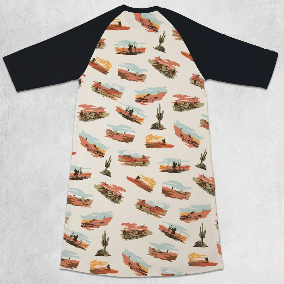 3/4 Sleeve Raglan Dress - G852W7TJ