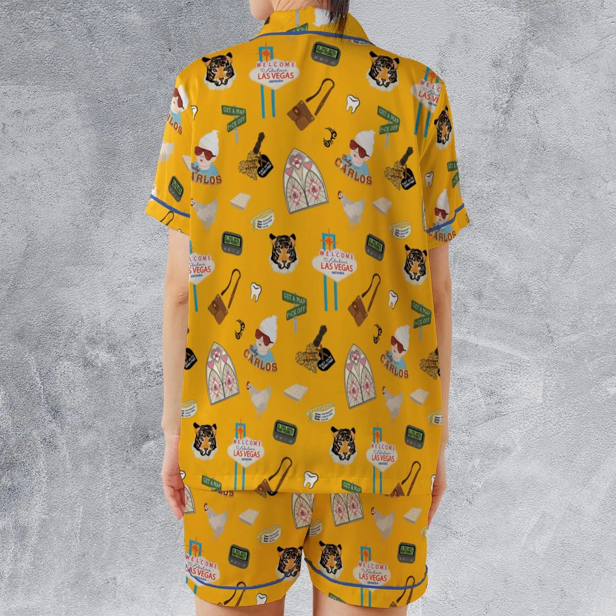 Satin Short-Sleeve Pajamas Set - 2C2FPP6M