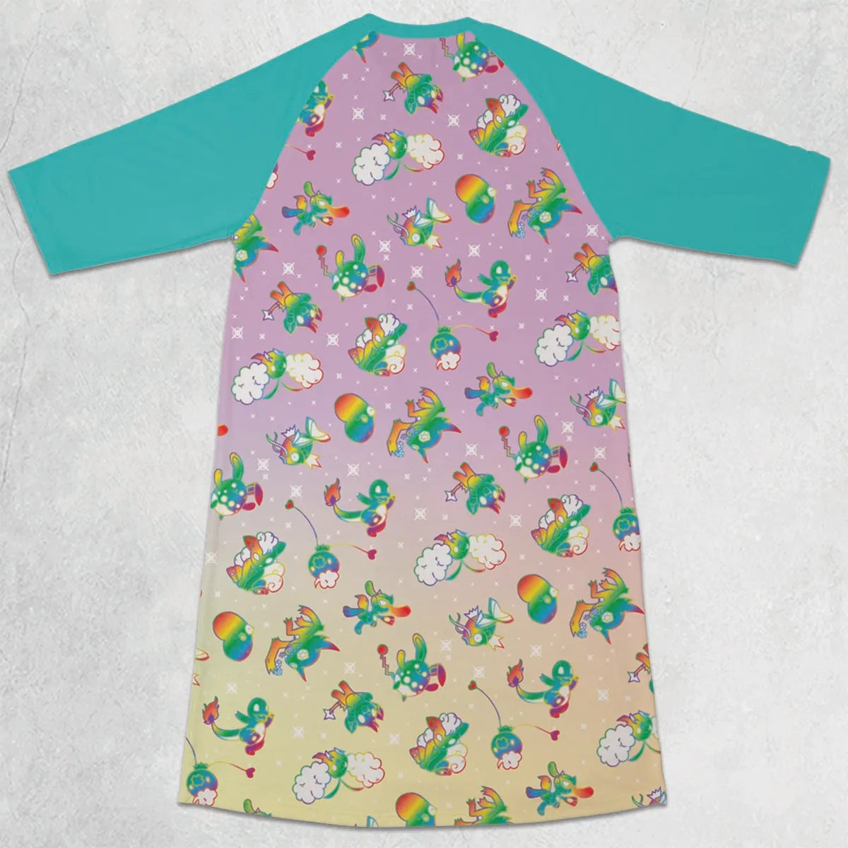 3/4 Sleeve Raglan Dress - LK8GYLRS