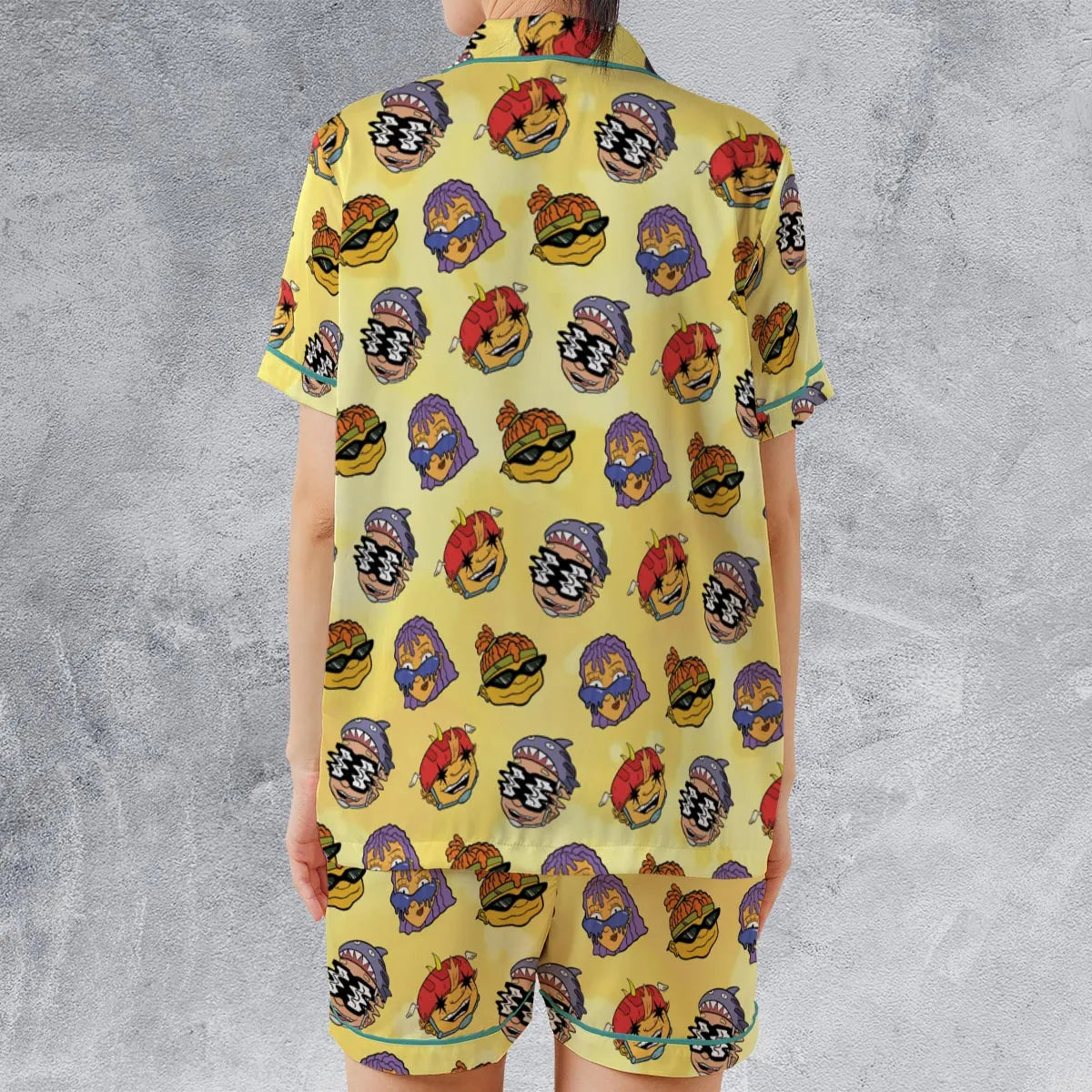 Satin Short-Sleeve Pajamas Set - GNNHQ2SY