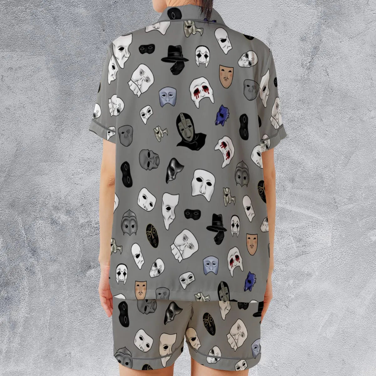 Satin Short-Sleeve Pajamas Set - NAH3GYHZ