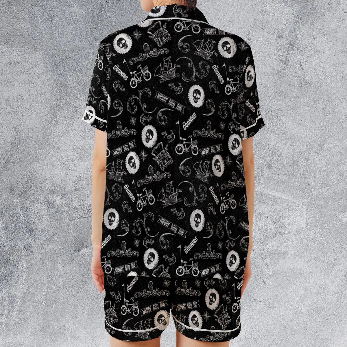 Satin Short-Sleeve Pajamas Set - MLP2TMB8