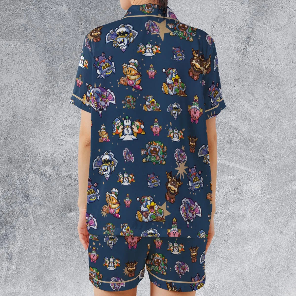 Satin Short-Sleeve Pajamas Set - 7W4W8TGJ