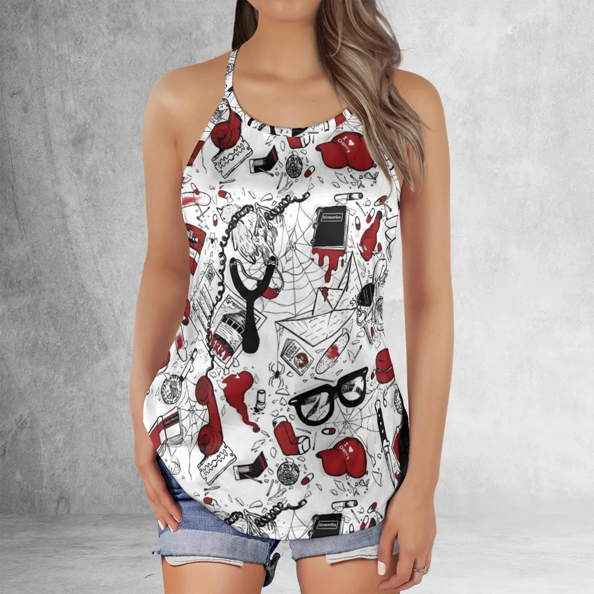 Criss Cross Tank Top - 116NX4ZU