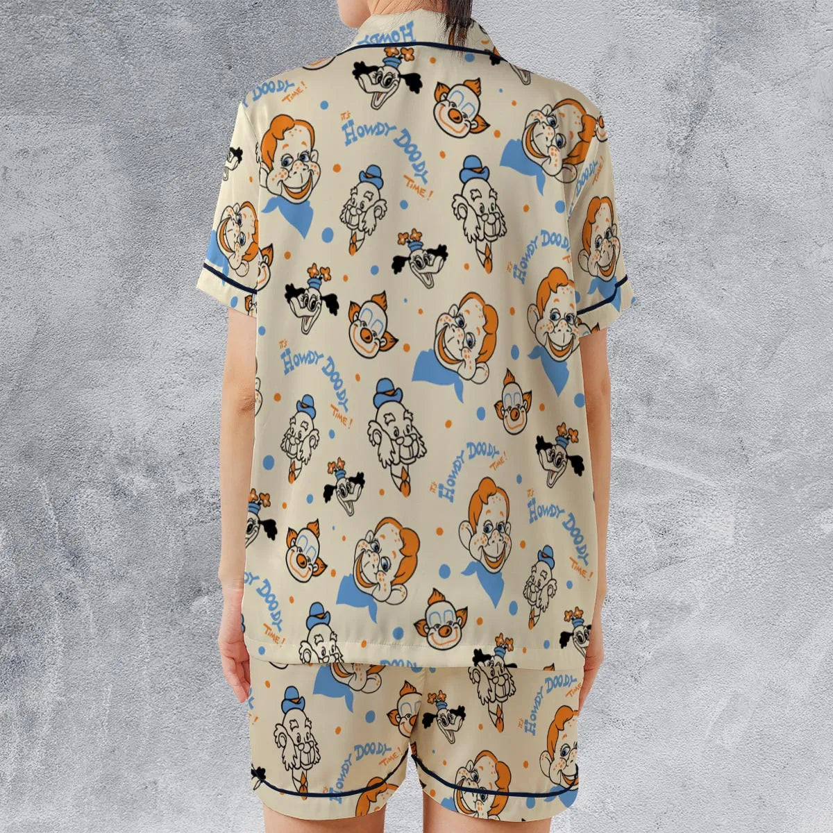 Satin Short-Sleeve Pajamas Set - UYNT4S13