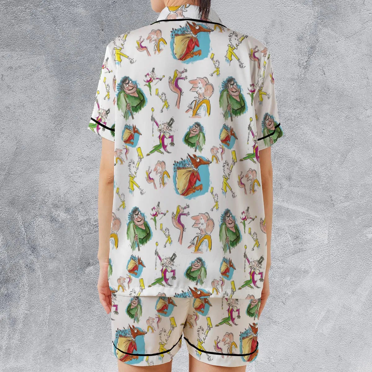 Satin Short-Sleeve Pajamas Set - 9NFJXTWD