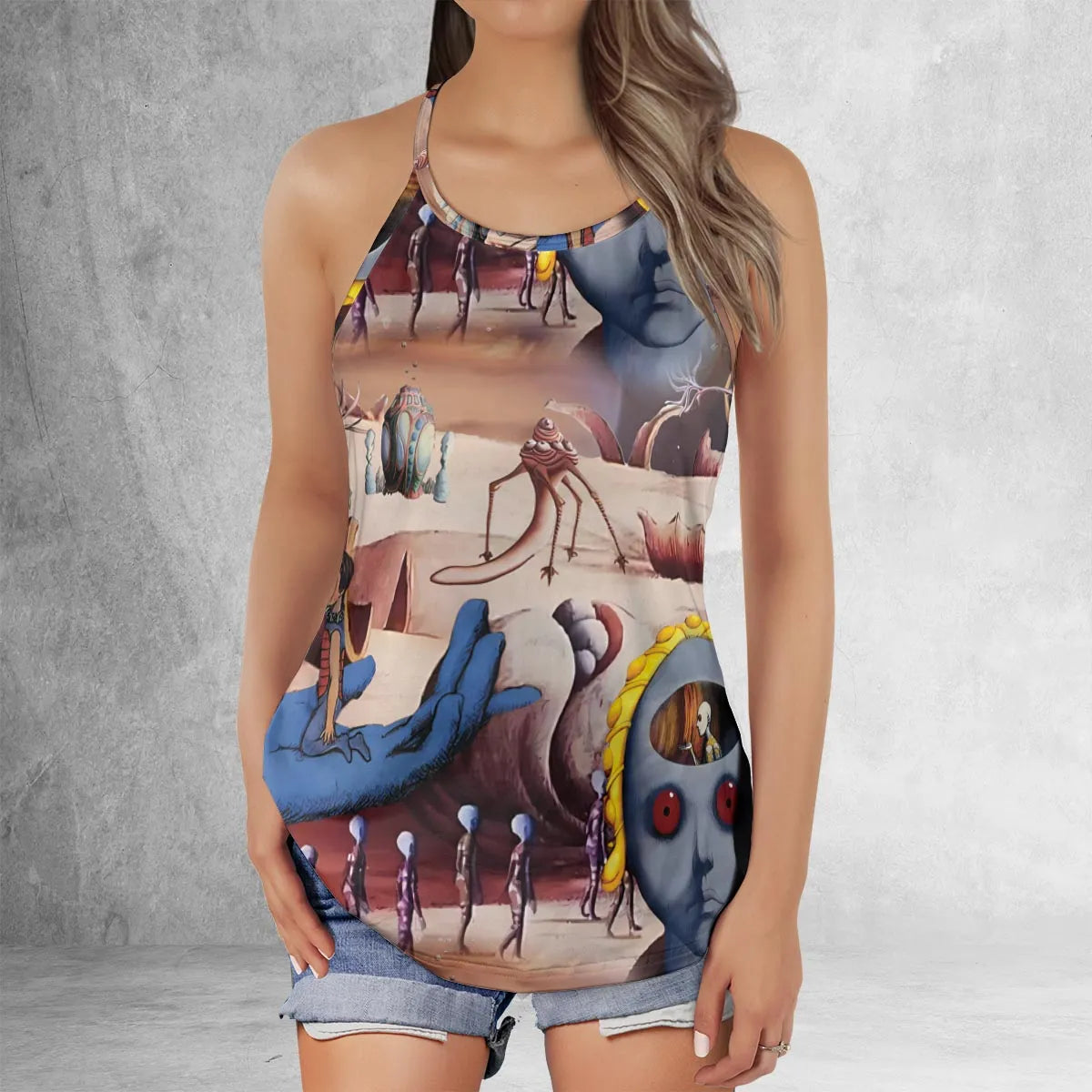 Criss Cross Tank Top - MBDT61RW