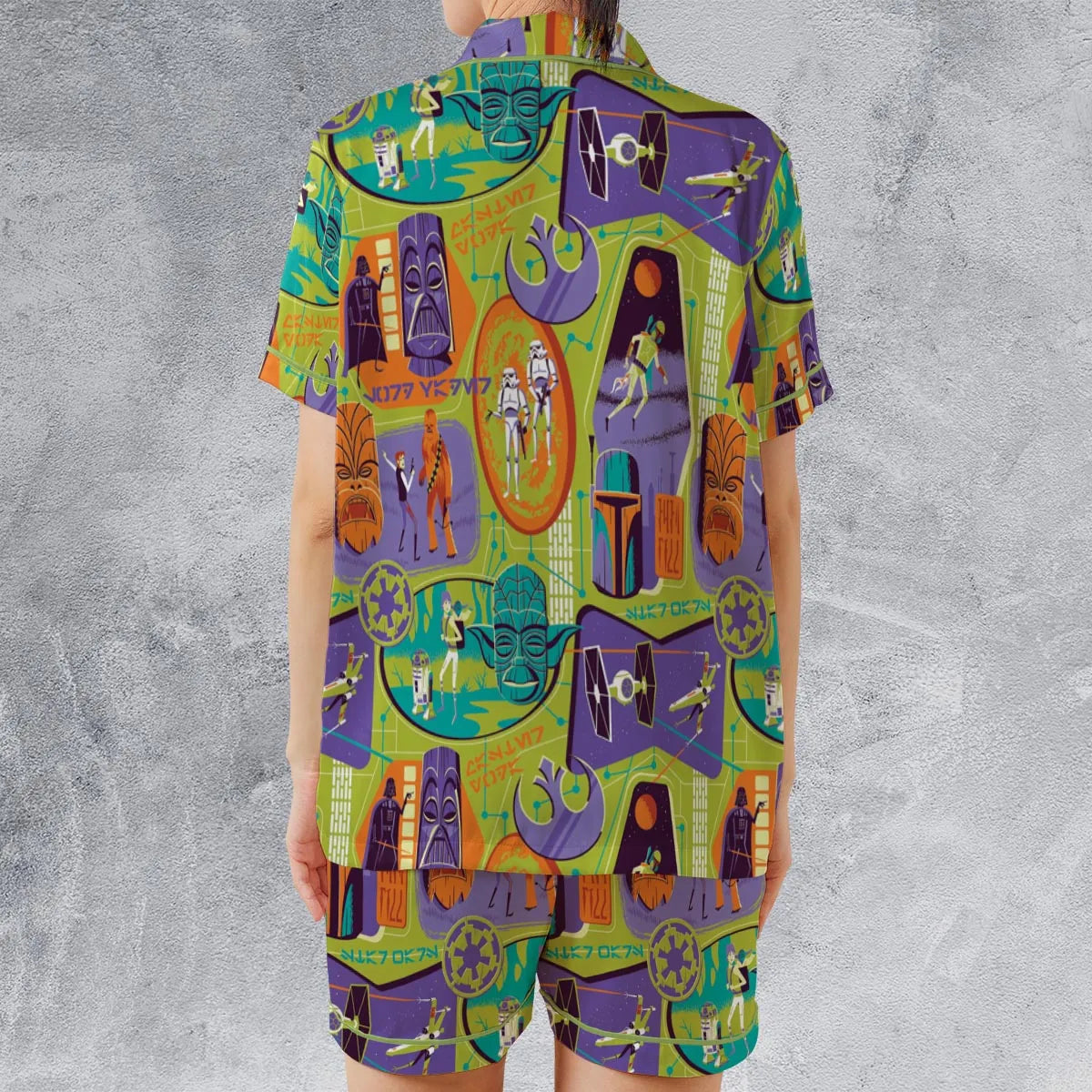 Satin Short-Sleeve Pajamas Set - 6K96HBTF
