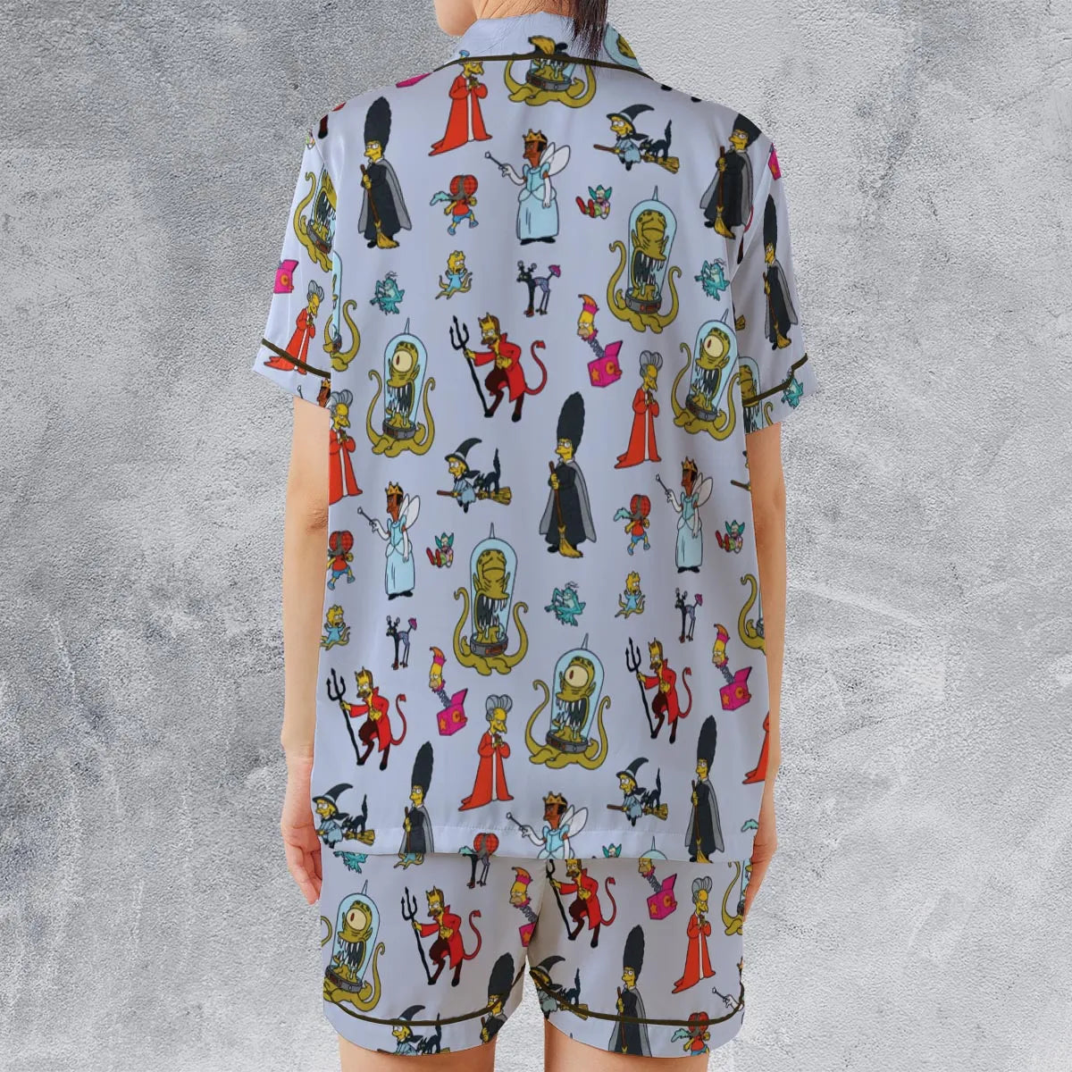 Satin Short-Sleeve Pajamas Set - PWG1SWV8