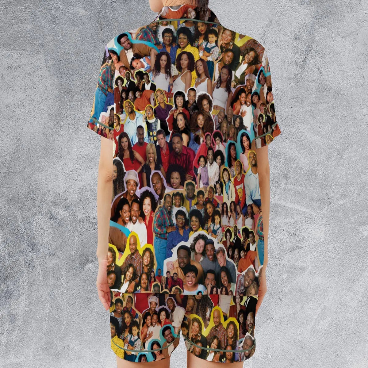 Satin Short-Sleeve Pajamas Set - RF682MVD
