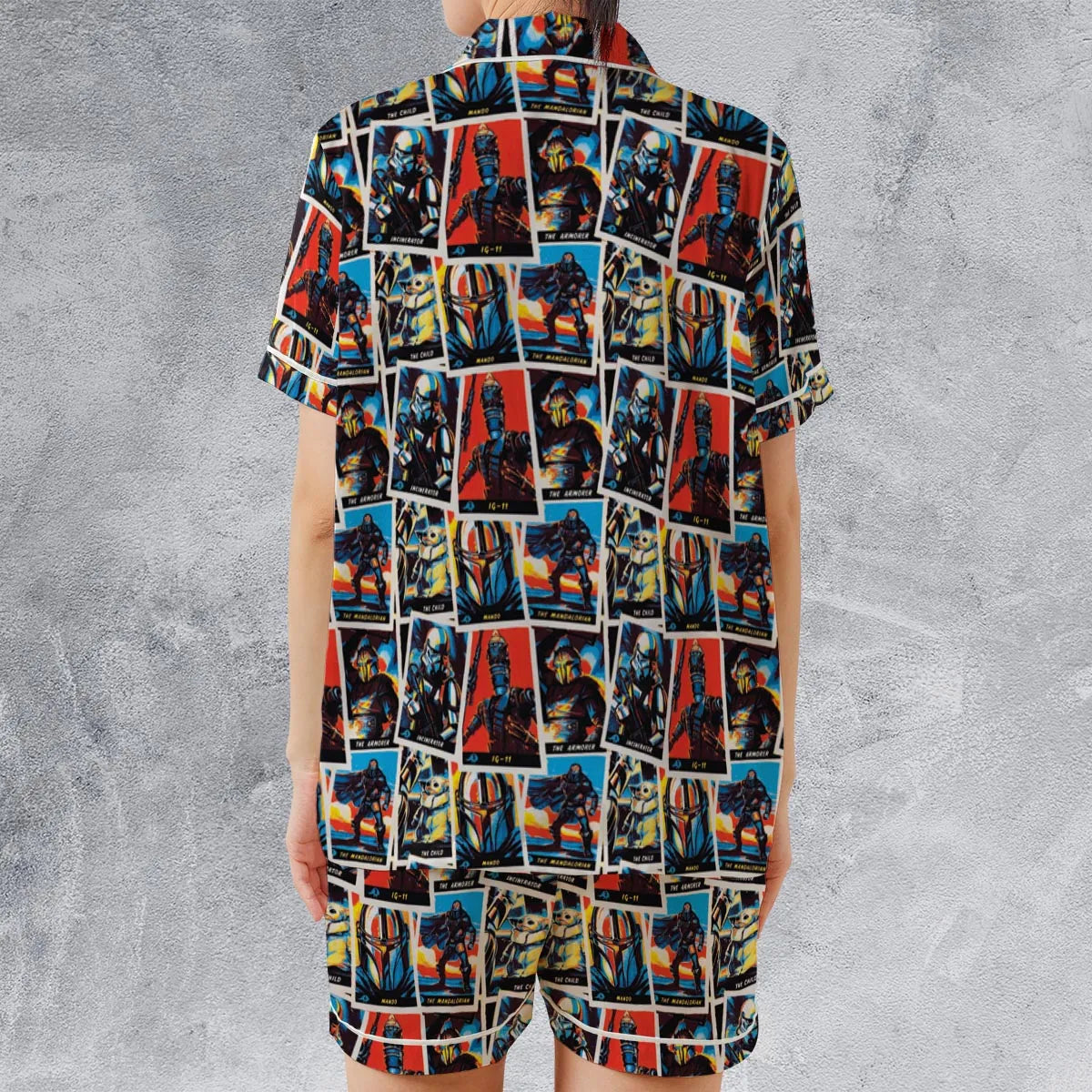 Satin Short-Sleeve Pajamas Set - 8YSAQCLQ