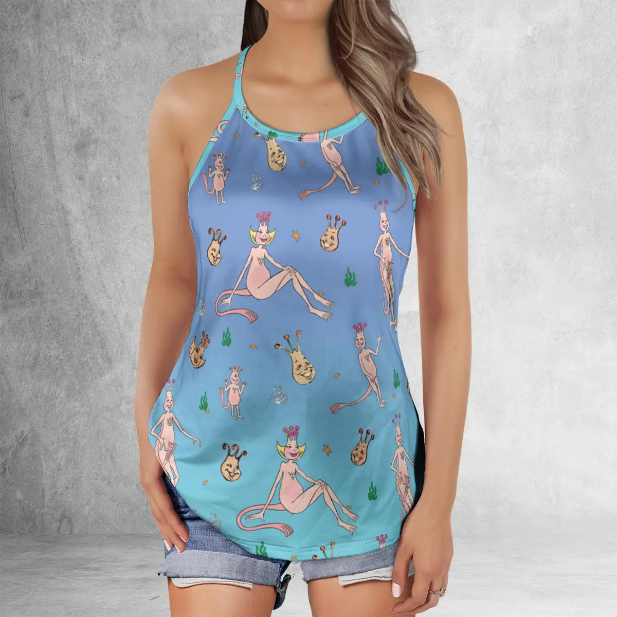 Criss Cross Tank Top - B4A6Y3MJ