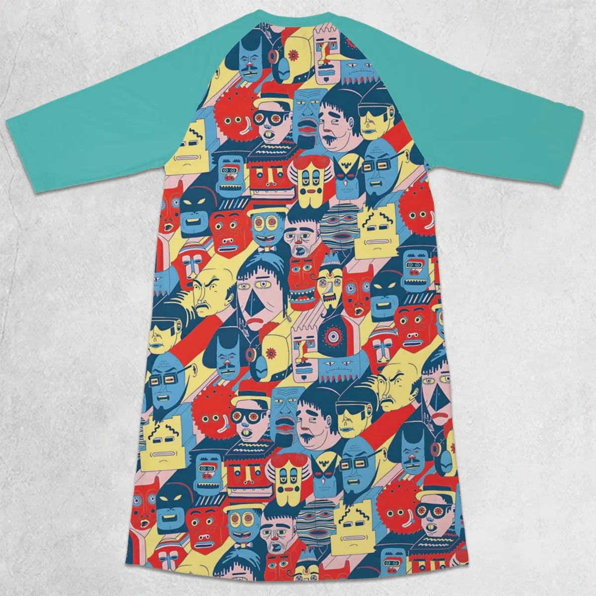 3/4 Sleeve Raglan Dress - 6ZGMNYBT