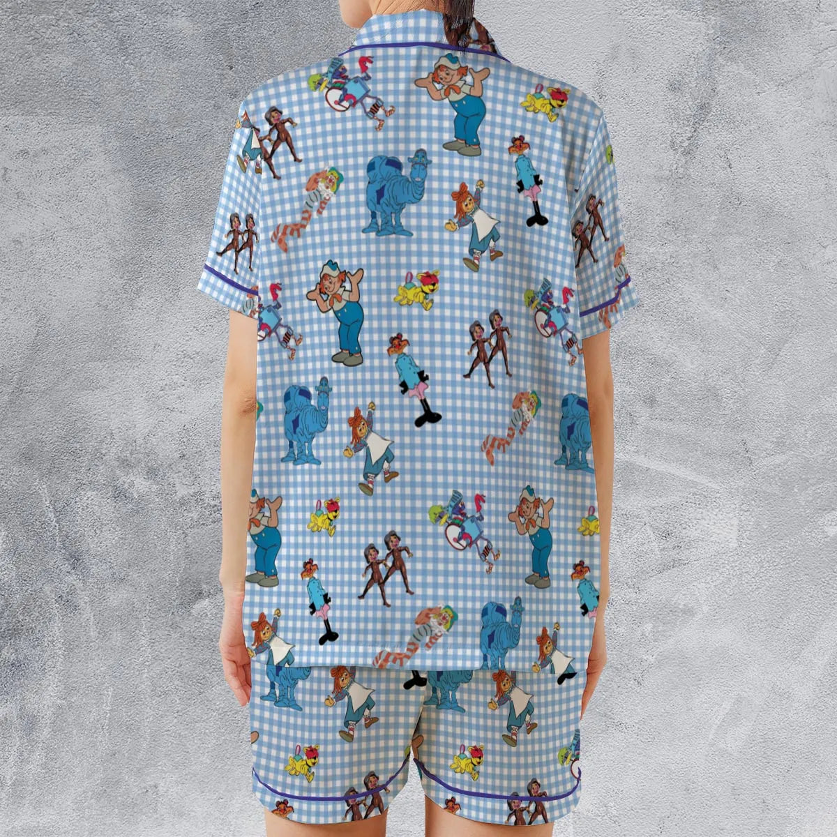 Satin Short-Sleeve Pajamas Set - 4342QWYK