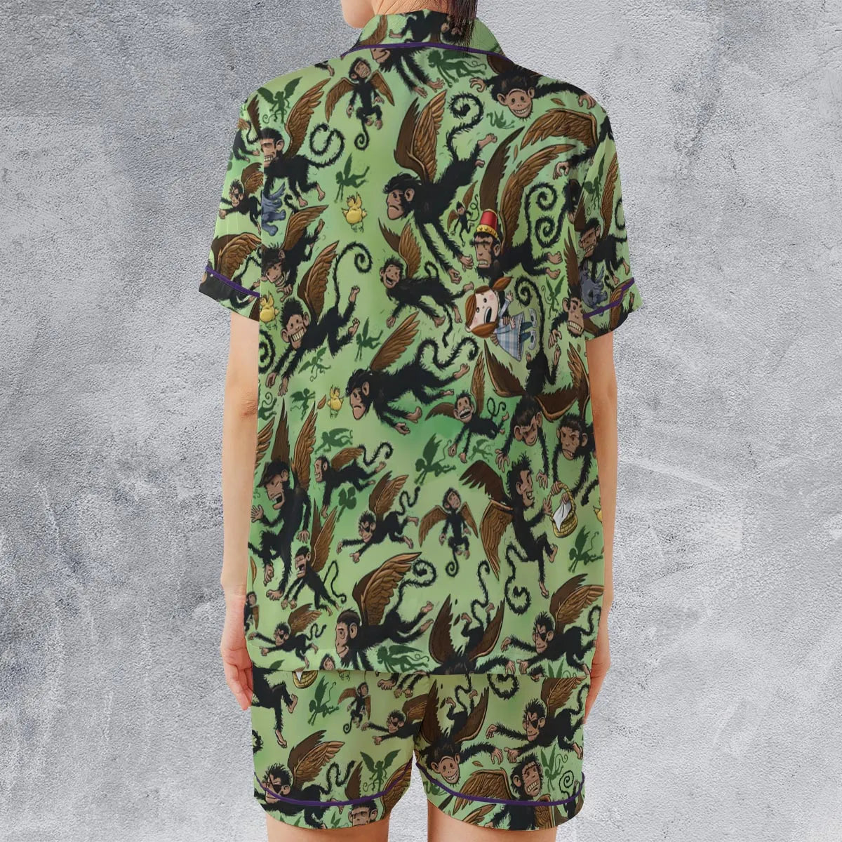 Satin Short-Sleeve Pajamas Set - G5CGYNWC