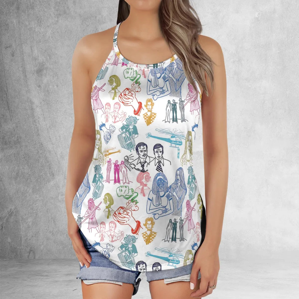 Criss Cross Tank Top - XQ9YMKM6