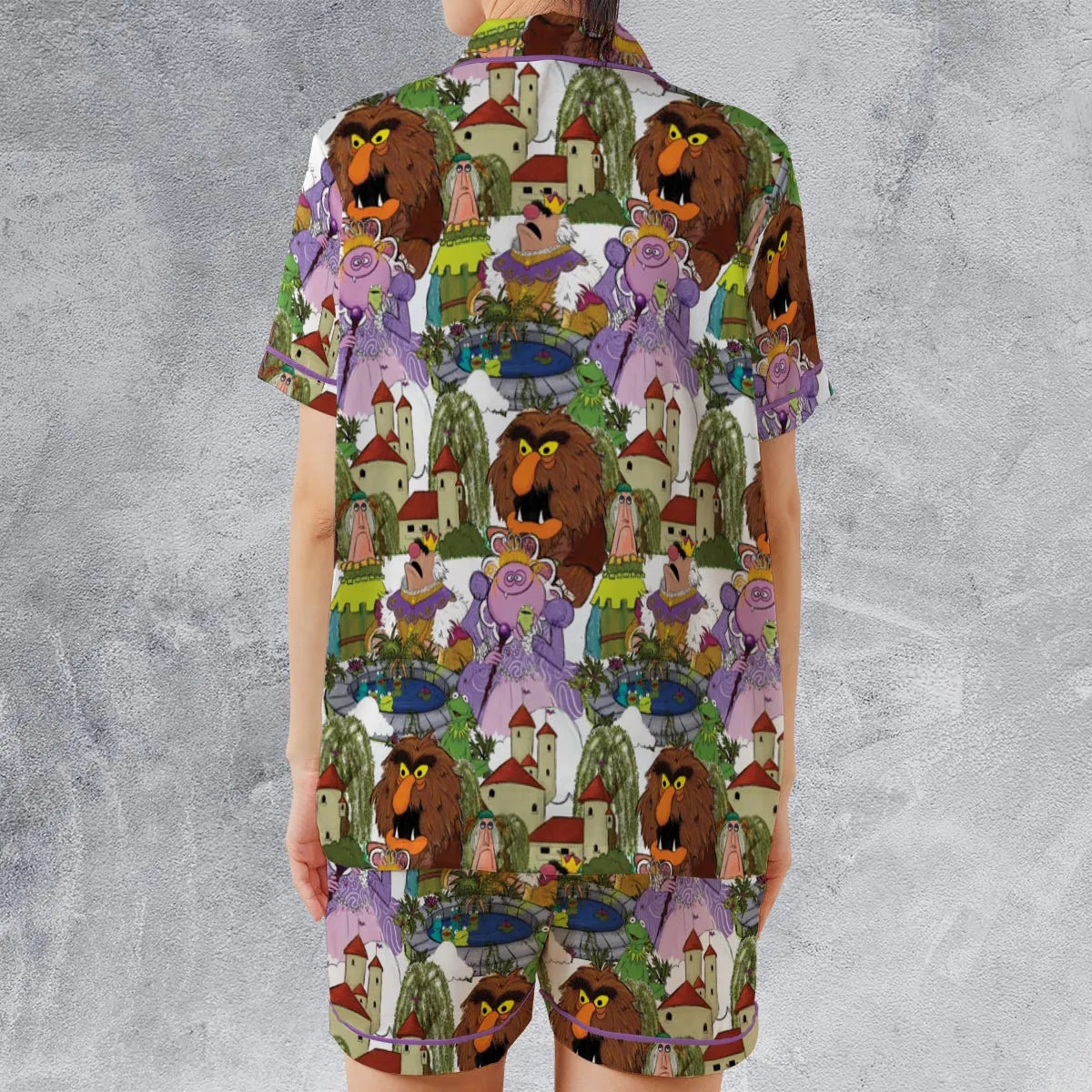 Satin Short-Sleeve Pajamas Set - P68NEMNV