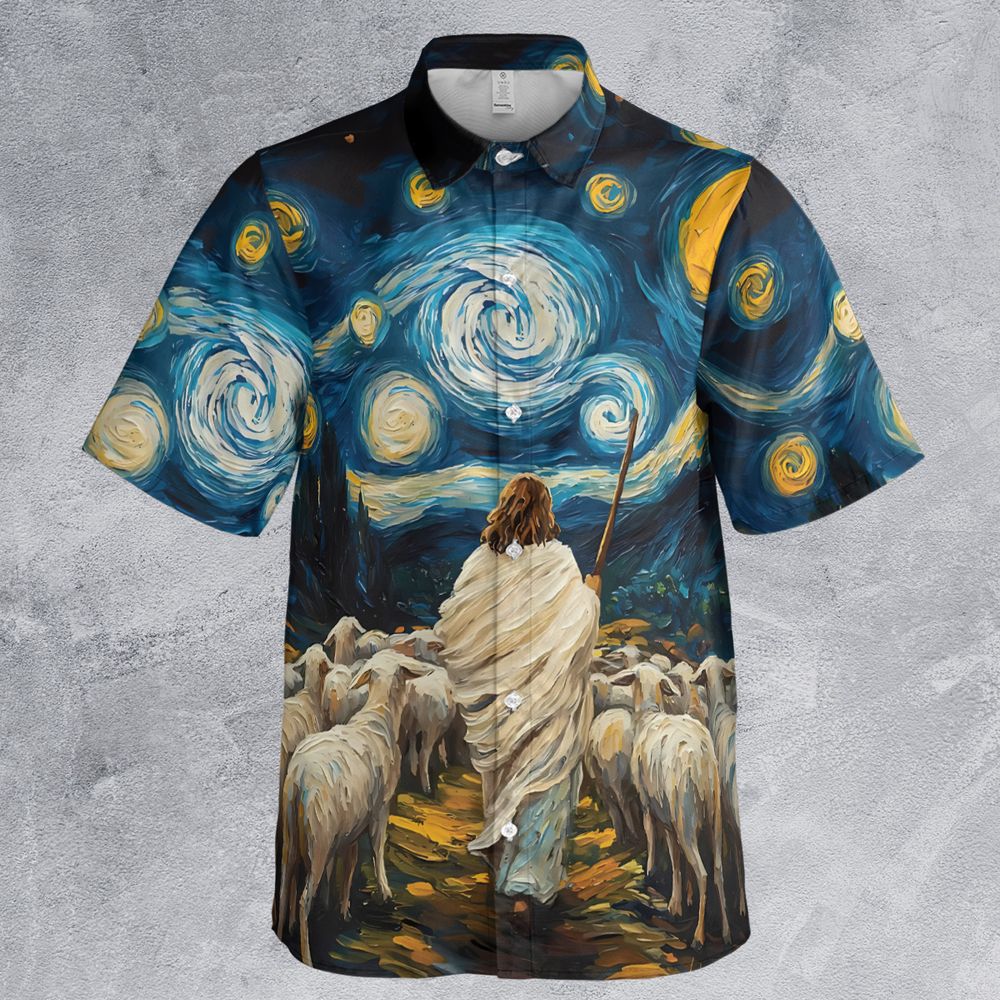 Shepherd Sheep Starry Night -  - 2