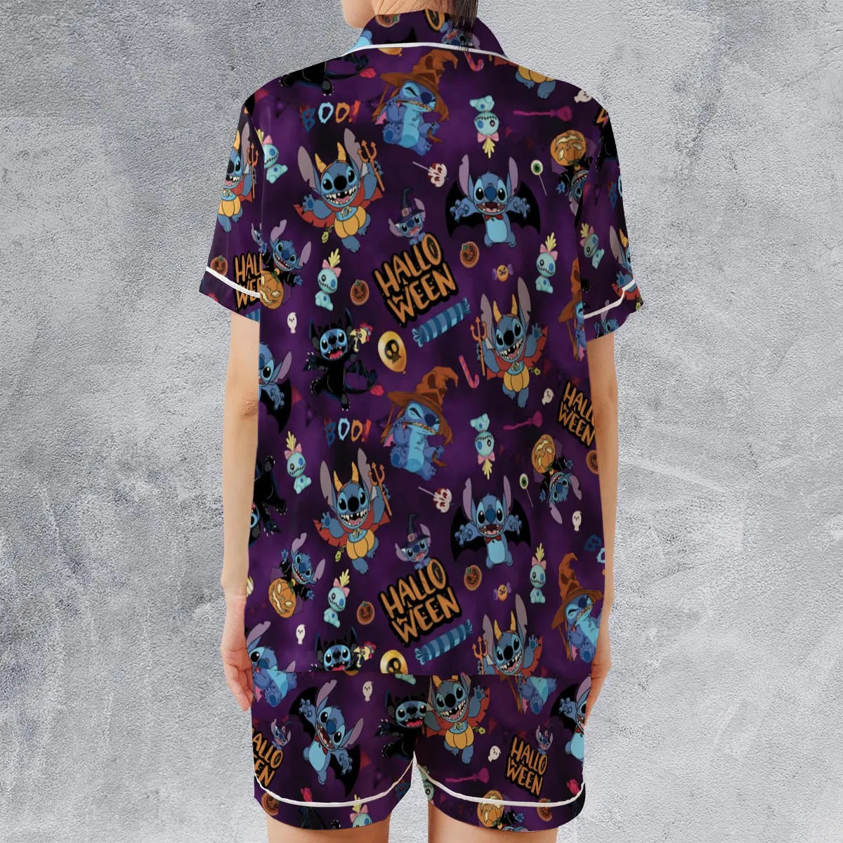 Satin Short-Sleeve Pajamas Set - BXLPUN2T