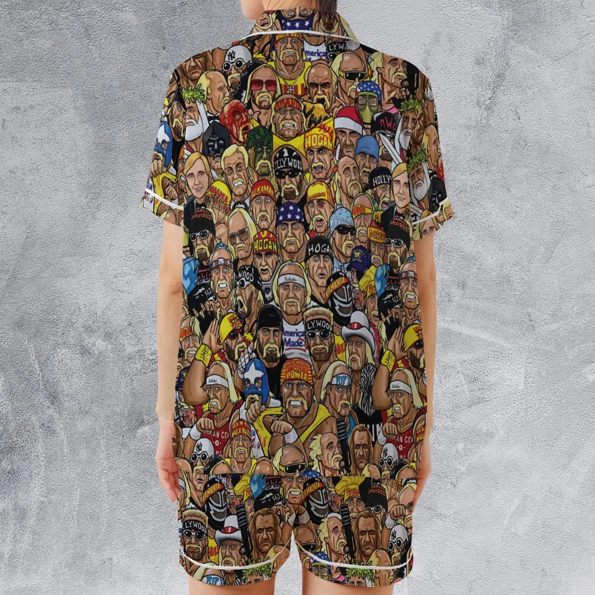 Satin Short-Sleeve Pajamas Set - B5HJY9FV