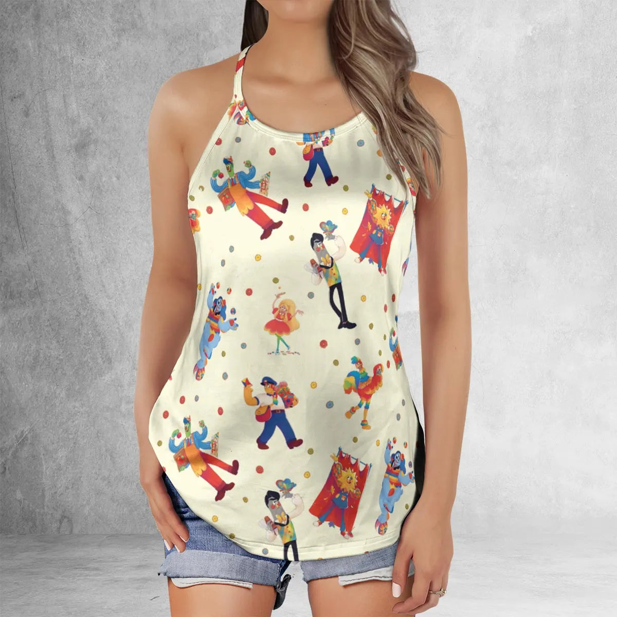 Criss Cross Tank Top - BJR6RPA4