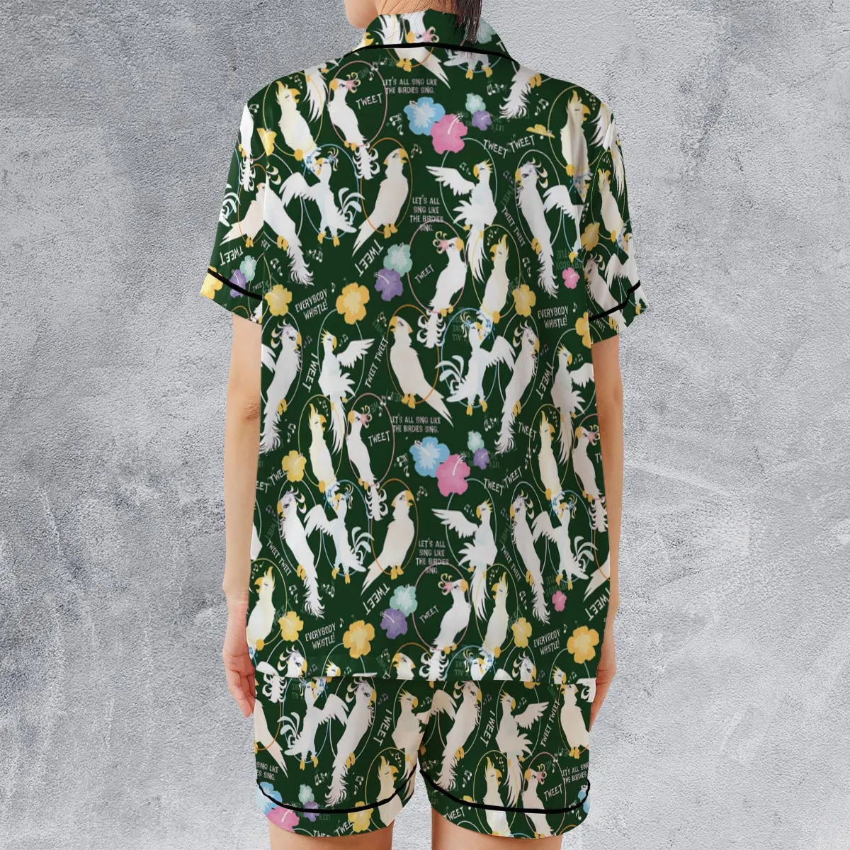 Satin Short-Sleeve Pajamas Set - F6WZUVCH