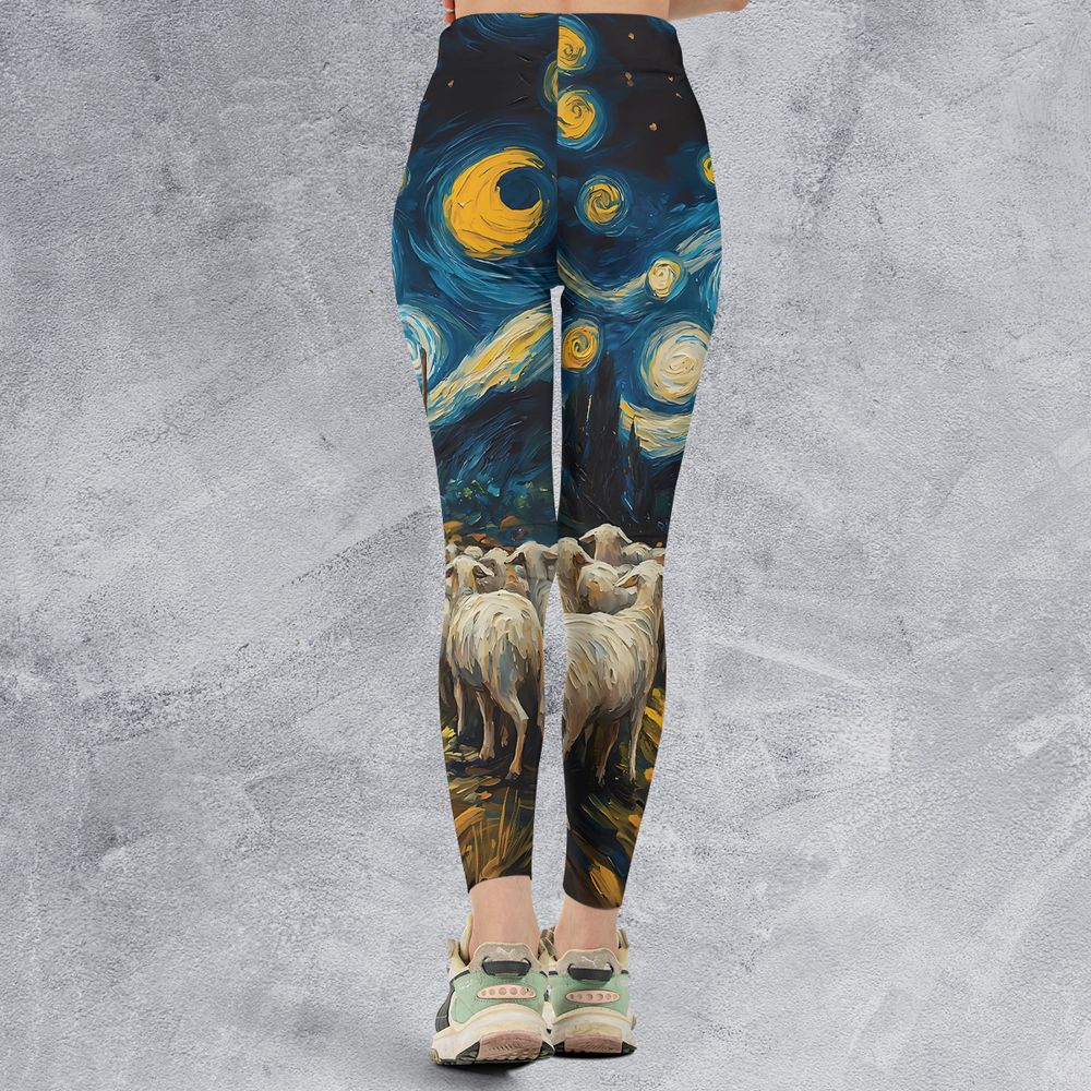Shepherd Sheep Starry Night -  - 2