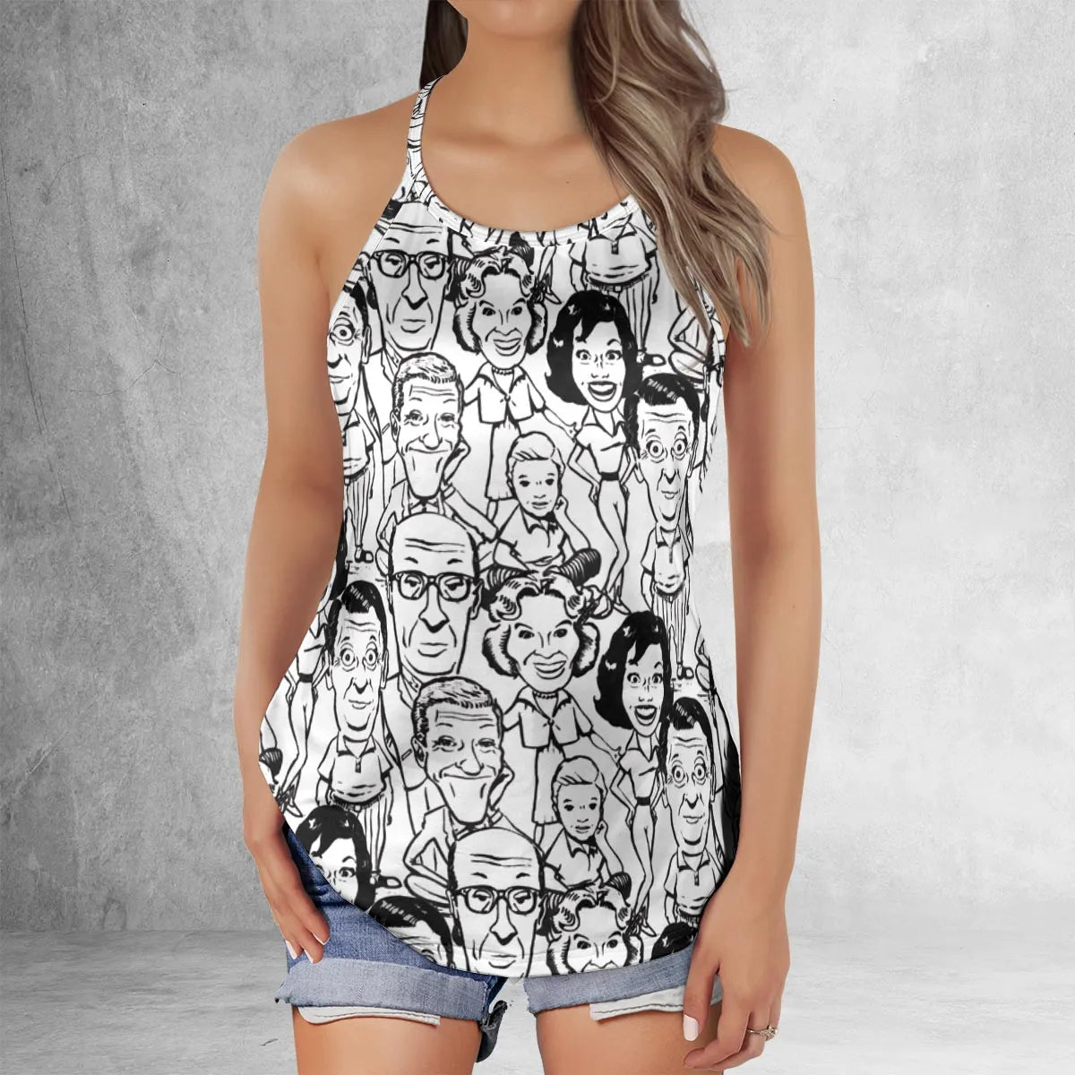 Criss Cross Tank Top - U4HS6K1V