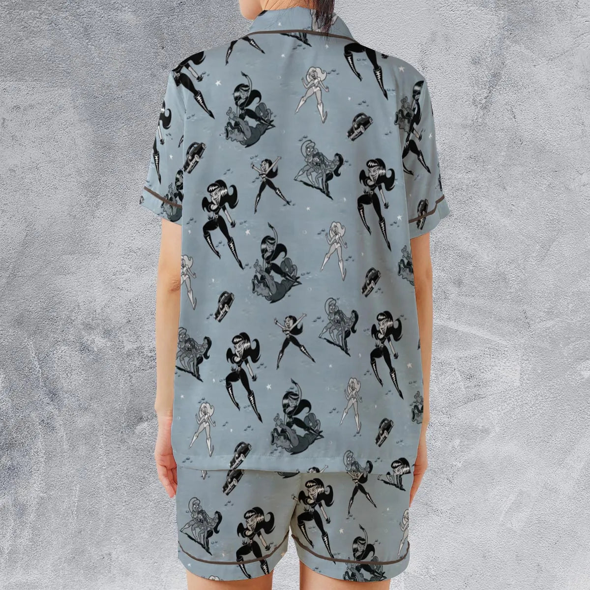 Satin Short-Sleeve Pajamas Set - L4PSWW5R