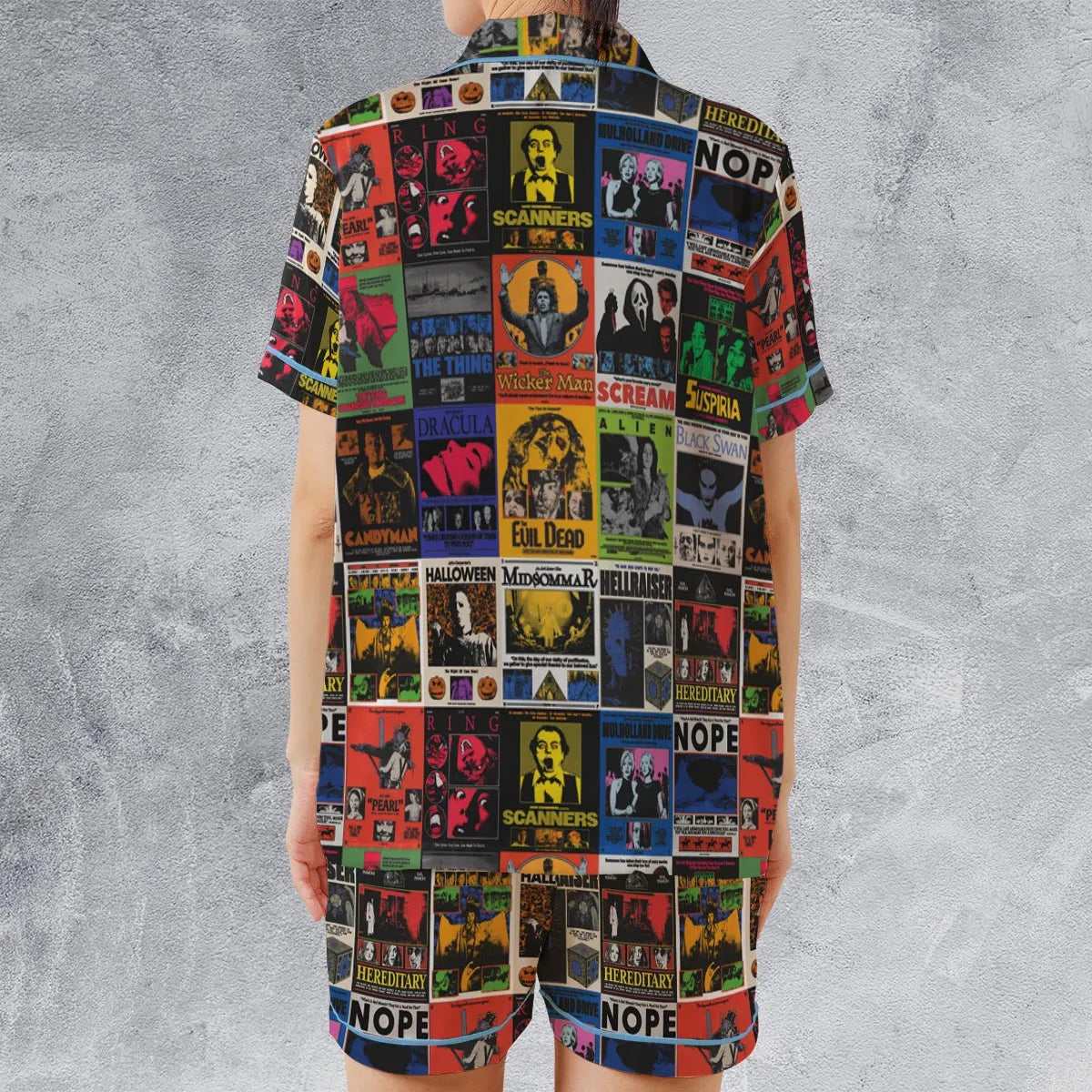 Satin Short-Sleeve Pajamas Set - YANLGFNW