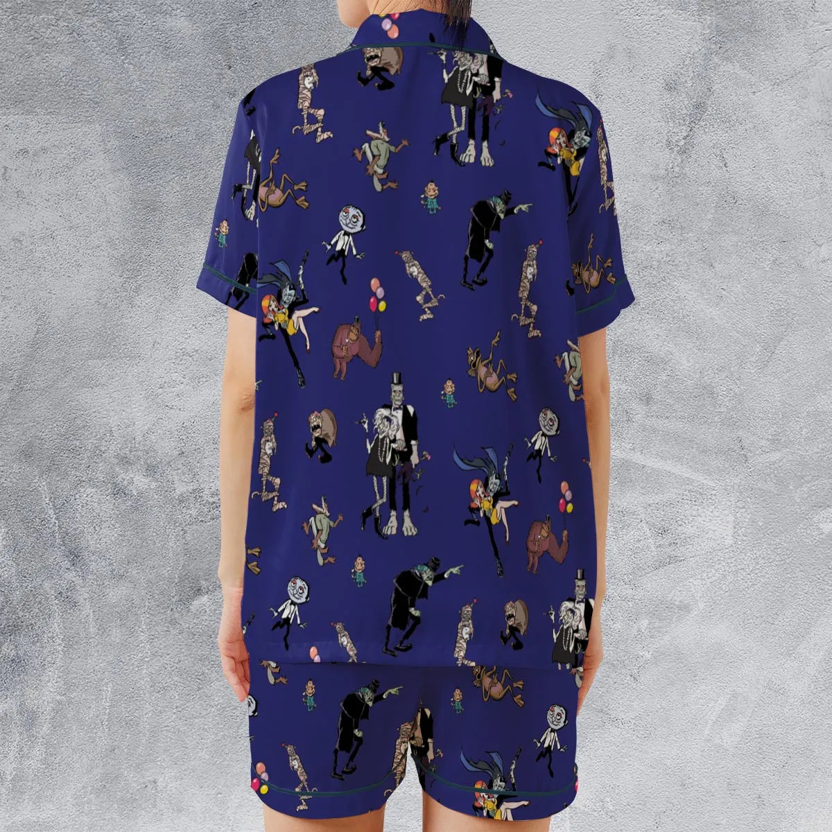 Satin Short-Sleeve Pajamas Set - SA4NHWSJ
