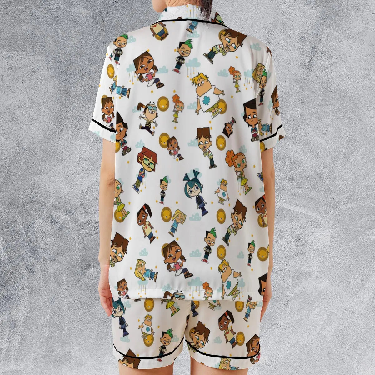 Satin Short-Sleeve Pajamas Set - 46NG4R1J