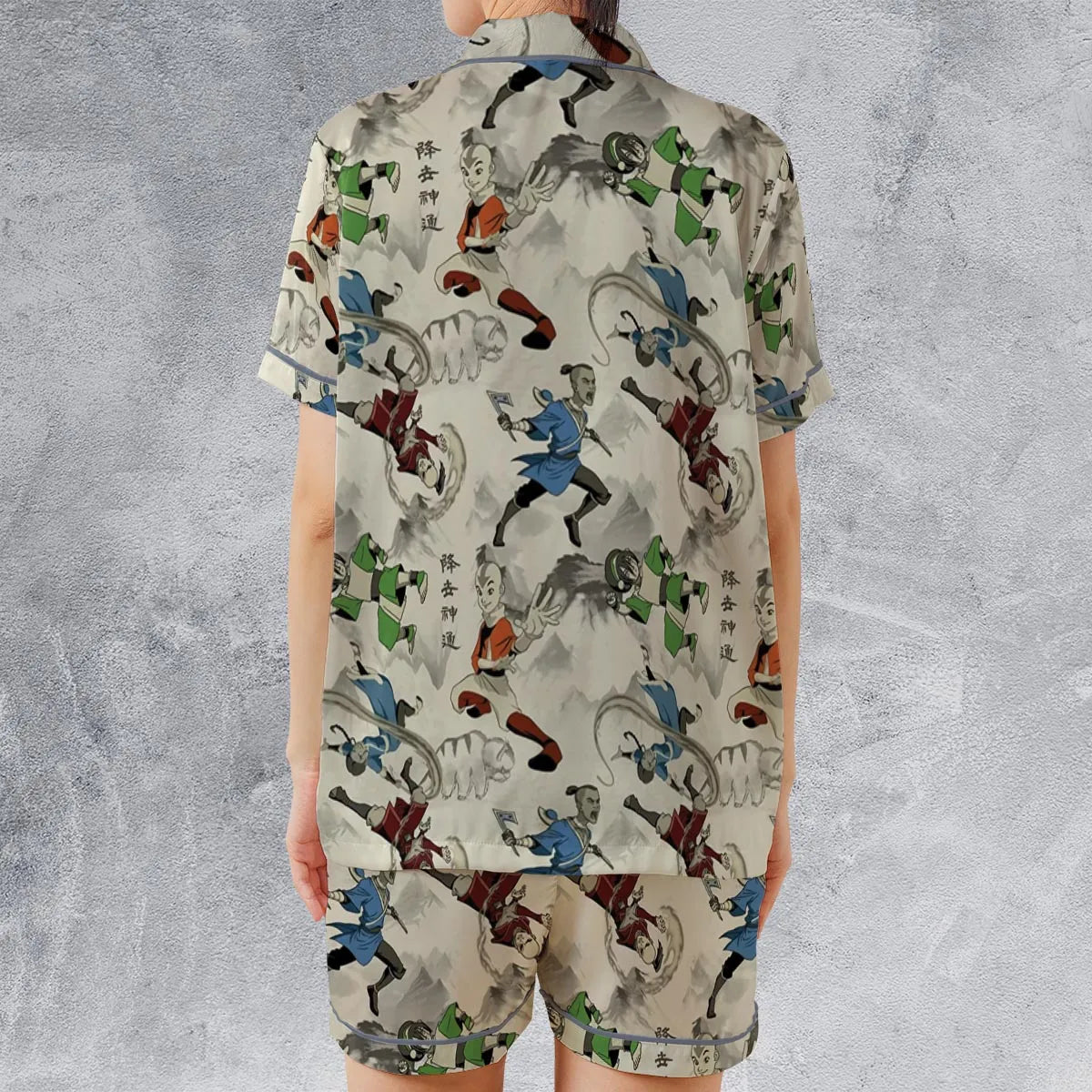 Satin Short-Sleeve Pajamas Set - MW3UVMU7